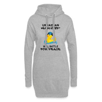 ukraine soutenir ukrainien - Sweat-shirt à capuche long Femme - gris chiné - Devant