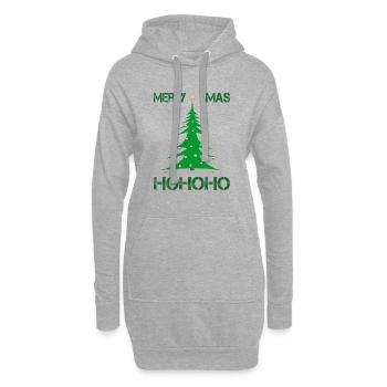 Merry Christmas xmas - Hoodie-Kleid - Grau meliert - Vorne