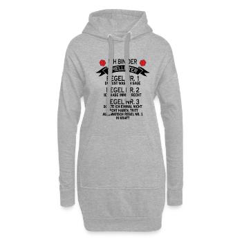 Spielleiter Rollenspiel Nerd Geek Geschenk - Hoodie-Kleid - Grau meliert - Vorne