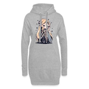 Princesse Chibi mignonne - Conception de conte de fées mignon - Sweat-shirt à capuche long Femme - gris chiné - Devant