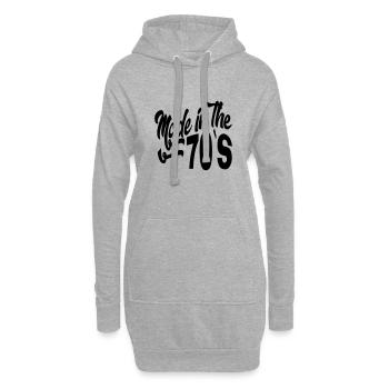 Birthday Made in the 70 s Seventies Vintage Retro - Hoodie-Kleid - Grau meliert - Vorne