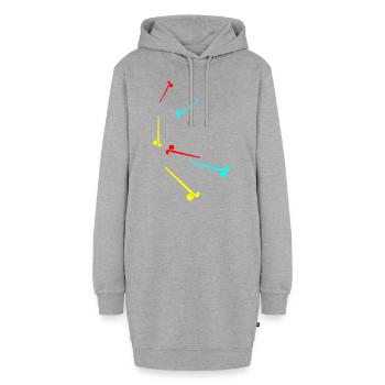 Feldhockey symbol Icon - Hoodie-Kleid - Grau meliert - Vorne