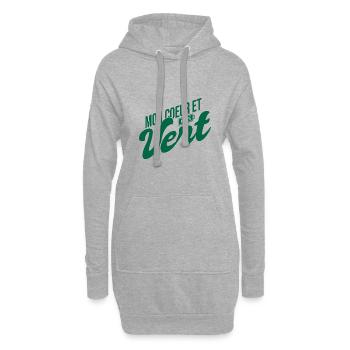 Verts 100 % vert stéphanois football st étienne - Sweat-shirt à capuche long Femme - gris chiné - Devant