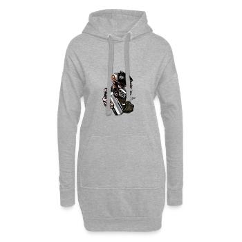 graffitis de pulvérisation de singe - Sweat-shirt à capuche long Femme - gris chiné - Devant