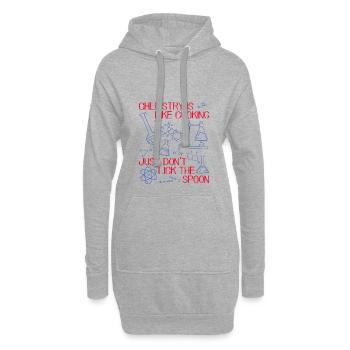 LA CHIMIE EST COMME LA CUISSON - Sweat-shirt à capuche long Femme - gris chiné - Devant