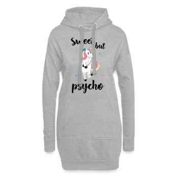 Sweet but psycho - Hoodie-Kleid - Grau meliert - Vorne