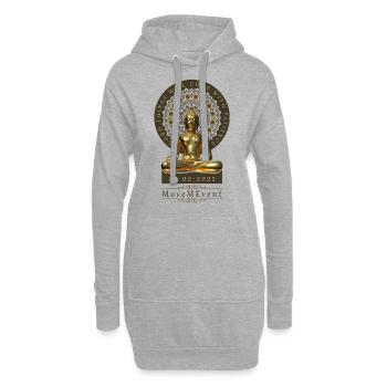 Buddha Patience - Hoodie-Kleid - Grau meliert - Vorne