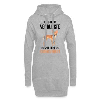 Chihuahua - Sweat-shirt à capuche long Femme - gris chiné - Devant