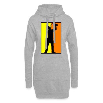 Trinker Bier - Hoodie-Kleid - Grau meliert - Vorne