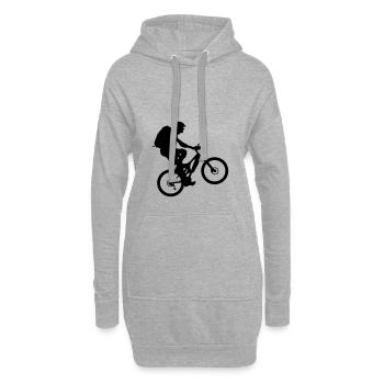 Bike - Sweat-shirt à capuche long Femme - gris chiné - Devant