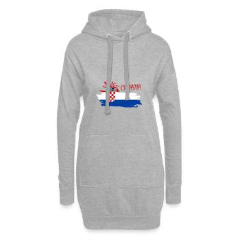 Croatia Hrvatska Kroatien i love croatia - Hoodie-Kleid - Grau meliert - Vorne