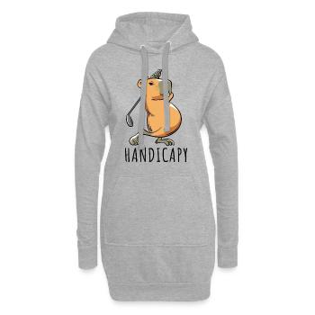 Capybara Golf Handicap - Handicapy - Hoodie-Kleid - Grau meliert - Vorne