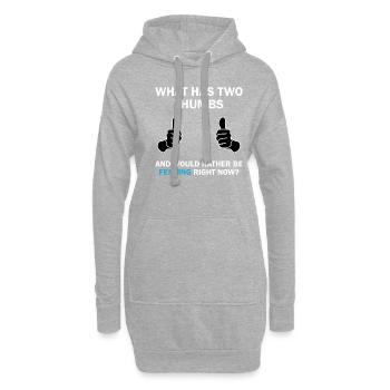Je préférerais FENCING maintenant - Sweat-shirt à capuche long Femme - gris chiné - Devant