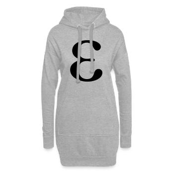Epsilon griechischer Buchstabe - Hoodie-Kleid - Grau meliert - Vorne