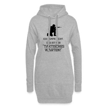 ichcampenicht - Hoodie-Kleid - Grau meliert - Vorne