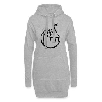 Schloss-Turm - Hoodie-Kleid - Grau meliert - Vorne