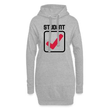 student - Hoodie-Kleid - Grau meliert - Vorne