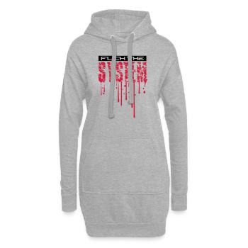 gouttes de sang cool spray graffiti timbre baiser le - Sweat-shirt à capuche long Femme - gris chiné - Devant