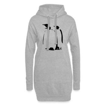 Pinguine - Hoodie-Kleid - Grau meliert - Vorne