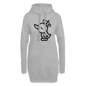 arrogant eitel koenig koenigin prinzessin chick kr - Hoodie-Kleid - Grau meliert - Vorne