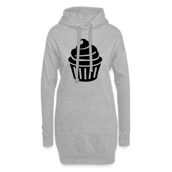 Cupcake - Hoodie Dress - heather grey - Front