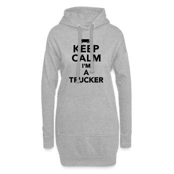 Trucker - Hoodie-Kleid - Grau meliert - Vorne