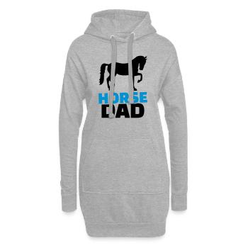 Horse Dad - Sweat-shirt à capuche long Femme - gris chiné - Devant
