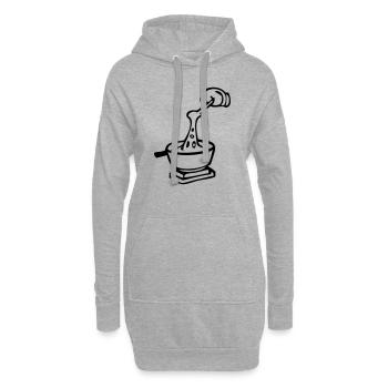fondue spécialité culinaire suisse - Sweat-shirt à capuche long Femme - gris chiné - Devant