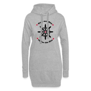 kurs_auf_den_hafen_der_ehe_002 - Hoodie-Kleid - Grau meliert - Vorne