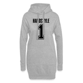 Hardstyle #1 - Hoodie-Kleid - Grau meliert - Vorne