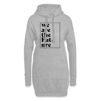Auffälliges T-shirt "We are the Future" - Hoodie-Kleid - Grau meliert - Vorne