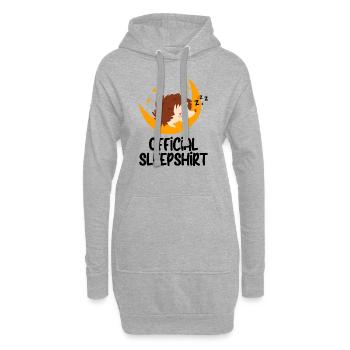 Drôle de dicton photo humour drôle idée idée cadeau - Sweat-shirt à capuche long Femme - gris chiné - Devant