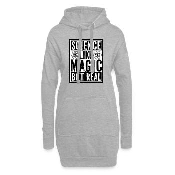 La science comme de la magie, mais un vrai professeur scientifique - Sweat-shirt à capuche long Femme - gris chiné - Devant