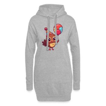 Truthan Geburtstag Comic Niedlich - Hoodie-Kleid - Grau meliert - Vorne