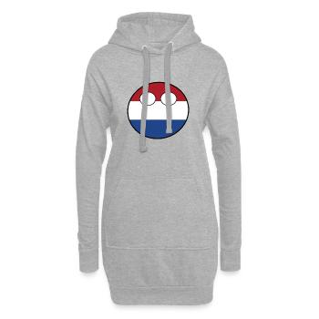 Countryball Land Heimat Niederlande - Hoodie-Kleid - Grau meliert - Vorne