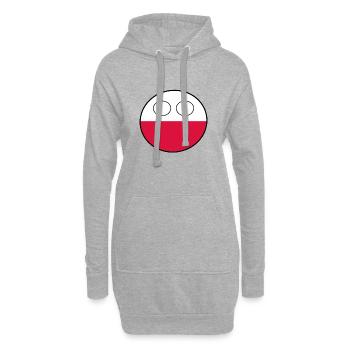 Countryball Country Home Poland - Hoodie Dress - heather grey - Front
