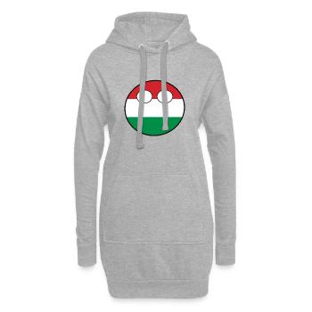 Countryball Country Homeland Hungary - Hoodie Dress - heather grey - Front