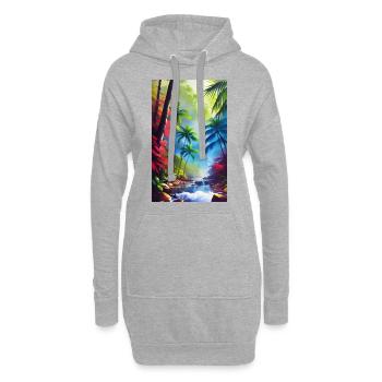 Caribbean - Hoodie Dress - heather grey - Front
