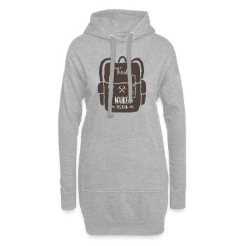 Tirol Wander Club - Hoodie Dress - heather grey - Front