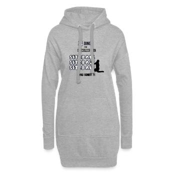 Sitzball Was Sonst Spieler Liebhaber Sitzballer - Hoodie-Kleid - Grau meliert - Vorne