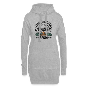 L’aventure de la maternelle commence l’inscription à la maternelle - Sweat-shirt à capuche long Femme - gris chiné - Devant