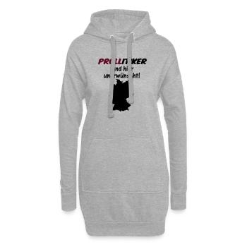 PROLLitiker Politik Politiker Wahl Partei Geschenk - Hoodie-Kleid - Grau meliert - Vorne