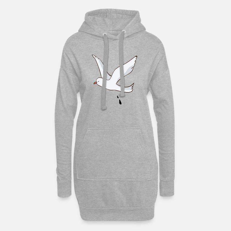 Möwe - Hoodie-Kleid - Grau meliert