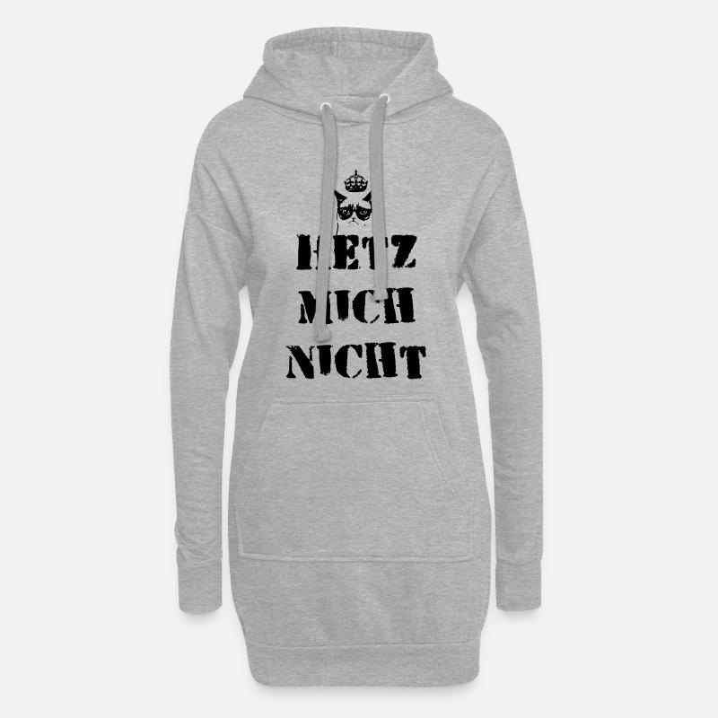 Hetz mich nit - Hoodie-Kleid - Grau meliert