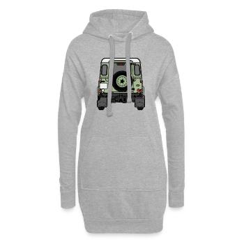 Verteidiger - Hinten - Hoodie-Kleid - Grau meliert - Vorne