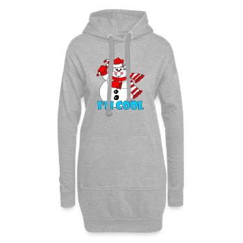 Bonhommes de neige, je suis cool comme la glace - Sweat-shirt à capuche long Femme - gris chiné - Devant