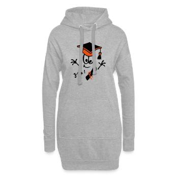 Doktorhut Studium Schule Comic Yes - Hoodie-Kleid - Grau meliert - Vorne