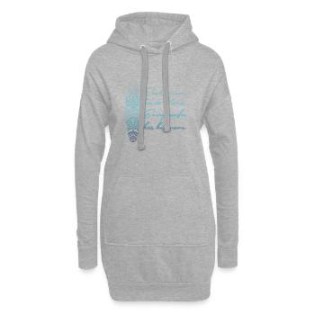 SURF, MAORI, SURF, SURFEUR - Sweat-shirt à capuche long Femme - gris chiné - Devant