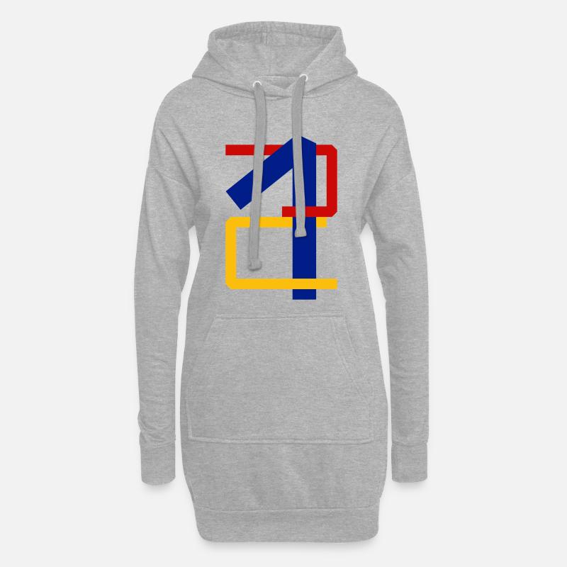 Twelve angular - Hoodie Dress - heather grey