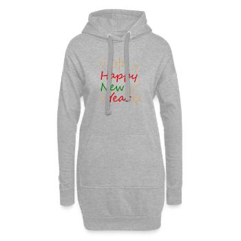 Neujahr in Grünem Gold - Hoodie-Kleid - Grau meliert - Vorne